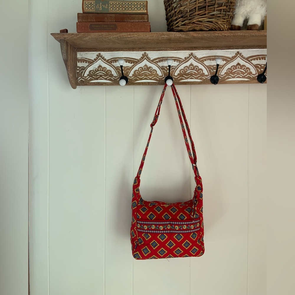 Vintage Vera Bradley Retired “Villa Red” Pattern Shoulder Bag